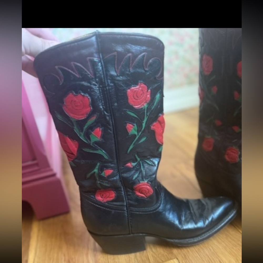 Vintage Rose Cowboy boots